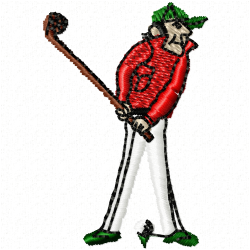 Golf Embroidery Design 12